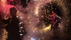 光と炎のパフォーマンス,企業パーティー,花火,派遣,出張,依頼,イベント出演