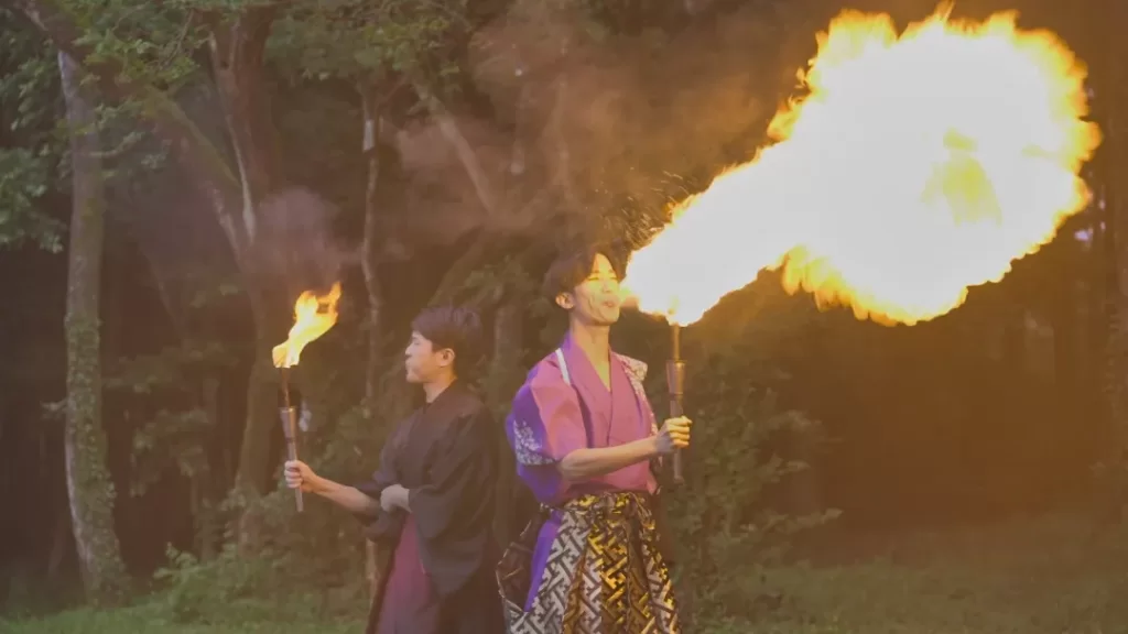 光と炎のパフォーマンス,企業パーティー,花火,派遣,出張,依頼,イベント出演